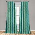 thumbnail image 5 of Ambesonne Abstract Curtains, Brush Strokes and Dots, Pair of 28"x84", Dark Seafoam Multicolor, 5 of 5