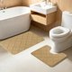 thumbnail image 4 of Juego de alfombras para inodoro con base antideslizante de látex en forma de U – Alfombra absorbente de secado rápido para baño, ducha, bañera y lavabo – Alfombra de baño lavable, 4 of 6