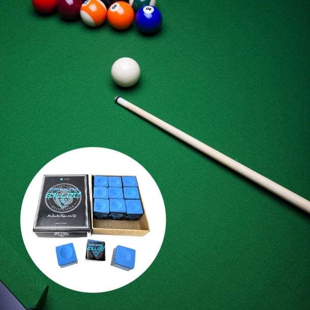 Lot De 12 Cubes De Craie Bleue Pour Billard Et Snooker – 23 X 23 X 22,6 Mm