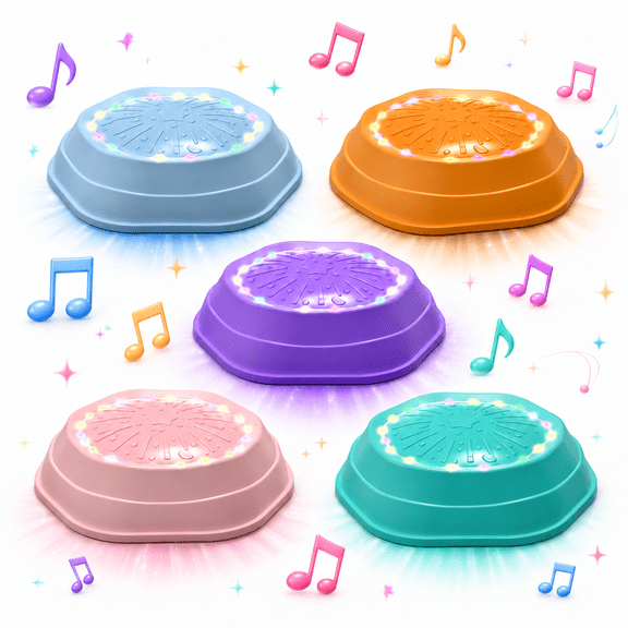 Holyton Light-Up Musical Sensory Balance Stepping Stones for Kids Ages 3-6 5-Pack