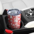 thumbnail image 5 of 20oz Tumblers Red Christmas Deer and Gift Pattern Stainless Steel Vacuum Insulated Double Wall Travel Tumbler Cups Mug with Lid and Straw,Cleaning Brush for Cold & Hot Drinks, 5 of 7
