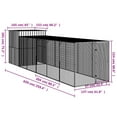 thumbnail image 4 of vidaXL Cage à Poules avec Rangée Anthracite 165x659x181 cm Acier Galvanisé, 4 of 5