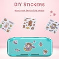 thumbnail image 3 of 9-in-1 Switch Lite Console Accessory Kit, with Screen Protector, Joystick Keycaps, Transparent Case, DIY Stickers, Carrying Bag, Wrist Strap, 3 of 7