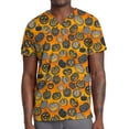 thumbnail image 2 of Cherokee Men and Women V-Neck Printed Top with 4 Pockets & Center Back Length 28" - CK691, S, Happy Pumpkins, 2 of 6
