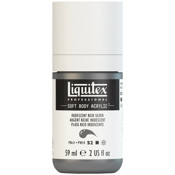 Liquitex Professional Soft Body Acrylic Color, 2 oz., Iridescent Rich Silver