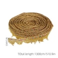 thumbnail image 2 of HONMEET Golden Lace Trim for Crafts with Sequins Decorative Polyester Pet, 2 of 7