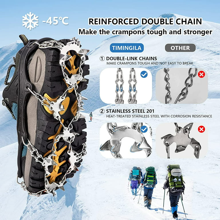  Stainless Steel Crampons Nonslip Stainless Steel Crampons Tips  for Outdoor Trekking Hiking Pole Adds Grip and Traction : Sports & Outdoors