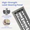 thumbnail image 7 of 4x12 Inches 2 Pack Heavy Duty Walkable Floor Register Easy Adjust Air Supply Lever Floor Vents - Seattle Design - Vent Cover for Home Floor - Satin Nickel, 7 of 7