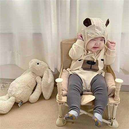 

Gubotare Baby Rompers Baby Girl Boy Romper Long Sleeve Oversized Sweatshirts Waffle Knit Sweater Bodysuit Cute Fall Winter Clothes Khaki 18-24 Months