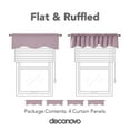 thumbnail image 7 of Deconovo Valance Blackout Scalloped Rod Pocket Curtains for Basement Windows, Solid Window Treatment, 42"x18", Light Pink, 4 Panels, 7 of 7