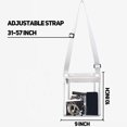 thumbnail image 5 of Hiroekza Clear Backpack Transparent Messenger Bag Inner Pocket and Shoulder Strap Sports Events Music Festival Stadium Inspection- Bag Beach Bag Crossbody Bag for women, 5 of 8