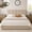 Beige Linen, variant on VELOCAVA Queen Size Bed Frame with Lift Up Storage, Upholstered Platform Bed with Vertical Channel Headboard, Hydraulic Storage, Brown Velvet