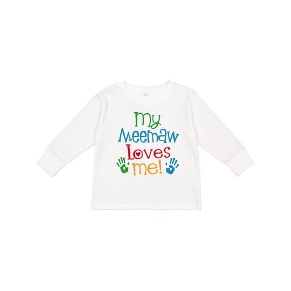 Inktastic Me Meemaw Loves Me Cute Boys or Girls Long Sleeve Toddler T-Shirt