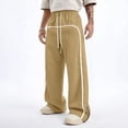 thumbnail image 2 of Pantalones con Cremallera Bolsillos Hombres Sueltos Casual Cordón Elástico-Cintura Pantalones Deportivos de Jogging, Pantalones de Bolsillo de Color Sólido para el Uso Diario Al Aire Libre Casual, 2 of 7