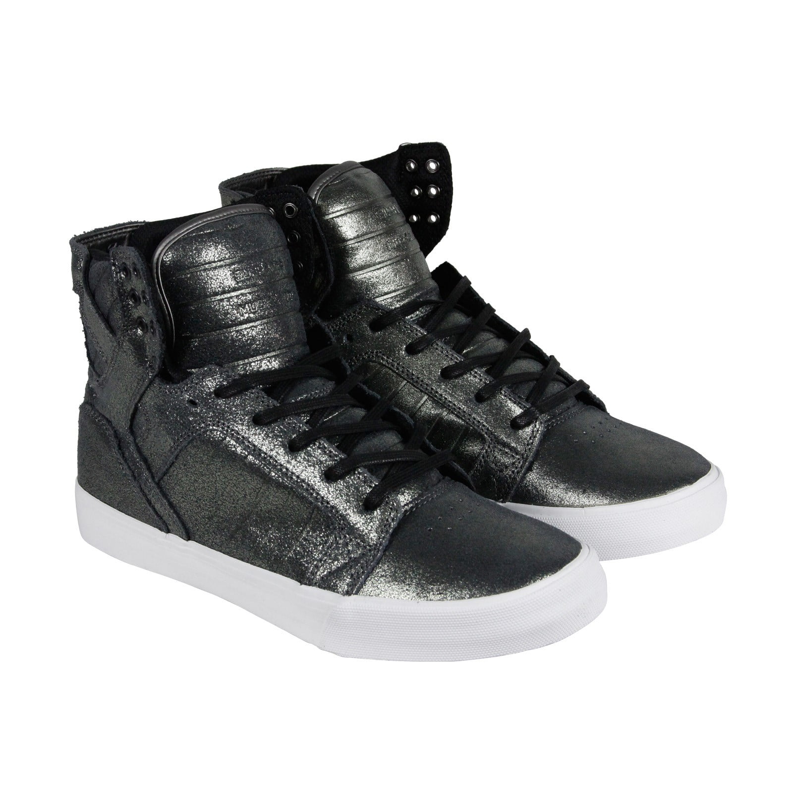 Supra - Supra Skytop Pewter Metalic White Mens High Top Sneakers - Walmart.com - Walmart.com