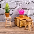 thumbnail image 5 of Durable Wooden Material High Reduction 1:12 Proportion Miniature Chair Simulation Furniture Model for Doll House Dollhouse Accessories STYLE 2, 5 of 8