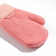 thumbnail image 5 of AWZXDE Kids Gloves Winter Mittens With Detachable Lanyard Double Layer Thermal Knitted Hand Warmers For Boys Girls Kids 1-8 Years Pink,8, 5 of 8