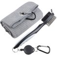 thumbnail image 1 of Toalla De Pelota De Golf Cubierta de pelota de golf con kits de cepillo Toalla de limpieza de palos de golf Accesorios deportivos (gris) Tmvgtek Para Estrenar, 1 of 9