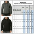 thumbnail image 4 of Gvmfive Men Solid Drawstring Hooded Front Pocket Long Sleeve Silk Cotton Hoodie, 4 of 4