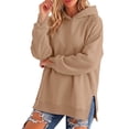 thumbnail image 6 of Trwkzve Long sleeve Hoodie Womens With Hood Sweatshirts Khaki M, 6 of 7