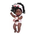thumbnail image 3 of Baby Cute Curly Hair Sport Boys Black Baby Toy Doll Kids Gift Hooded With Cloth, 3 of 3
