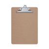 Universal Hardboard Clipboard, 1" Capacity, Holds 8 1/2 X 11, Brown