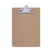 Universal Hardboard Clipboard, 1" Capacity, Holds 8 1/2 X 11, Brown