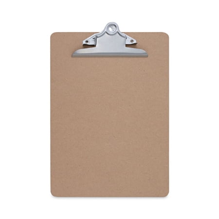 Universal Hardboard Clipboard, 1" Capacity, Holds 8 1/2 X 11, Brown