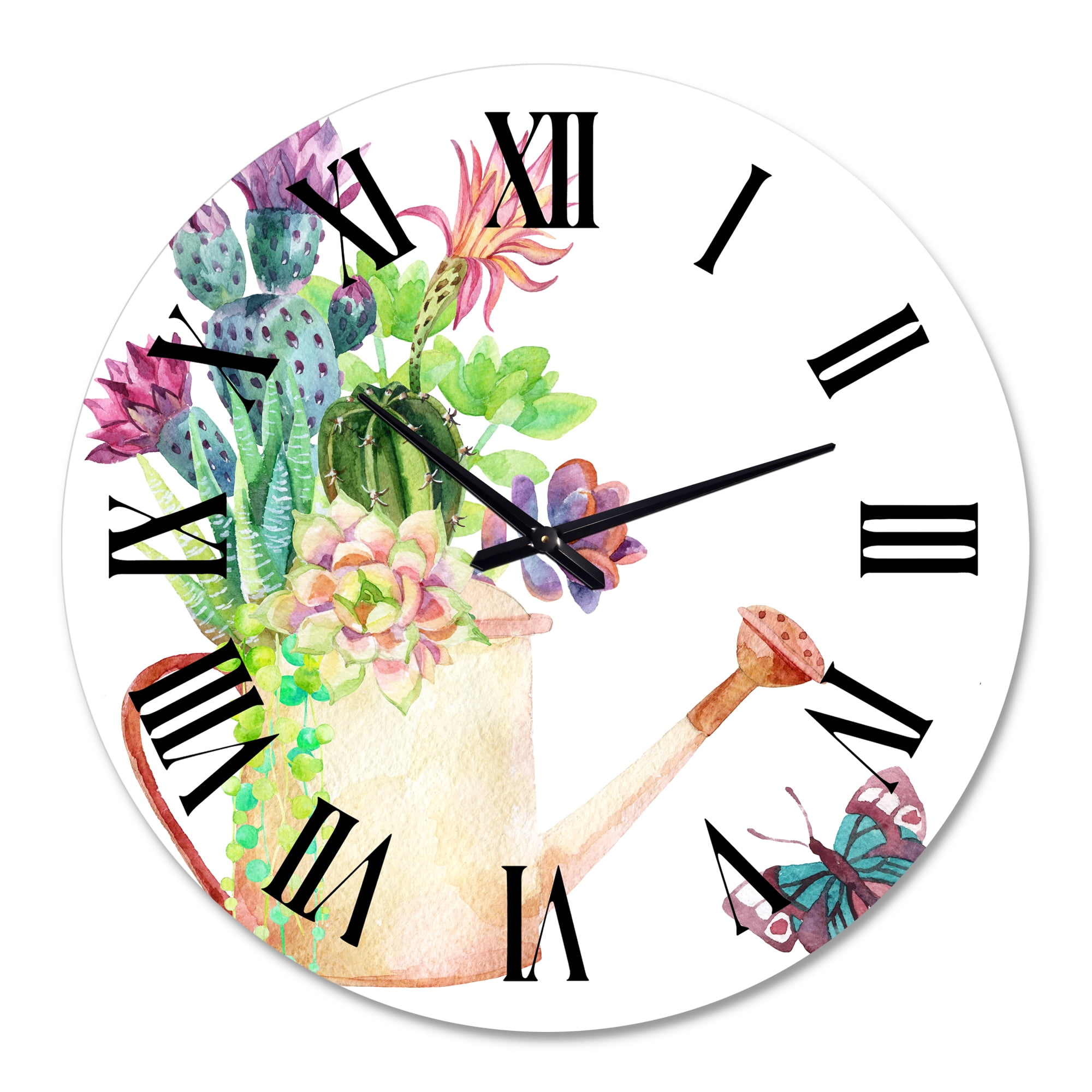 Designart 1 in Quartz Farmhouse Wall Clock