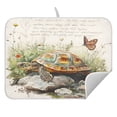 thumbnail image 5 of Ryvnso Retro Turtle Butterfly Dish Drying Mat for Kitchen Countertop 16x18 Small Dish Pad Drainer Rack Dish Sink Mats, 5 of 7