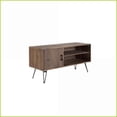thumbnail image 4 of TV Stand - Simple Modern Vintage Reclaimed Wood with 1 Cabinet & 2 Shelves | TV Furniture | Natural, 4 of 5