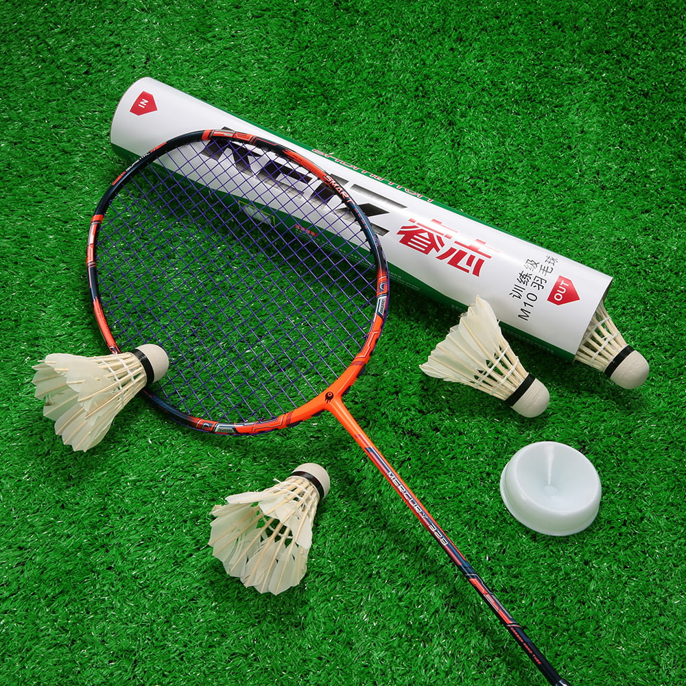 Details about   12pcs Badminton Balls with Hard Foam Ball Head and Duck Feather Shuttlecocks for 