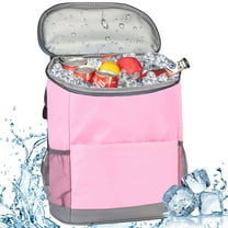 BadPiggies Insulated Cooler Backpack Leak Proof Thermal Bag 12h Hot/Cold Retention Outdoor Picnic Travel Bag (Pink)