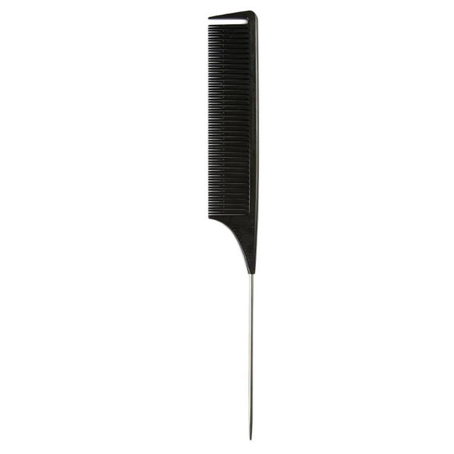Peine para el cabello Colcomx Peine para el cabello con resalte de dientes finos Color Negro Tamaño 26x3.1cm