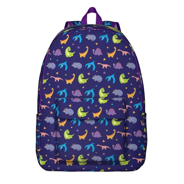 Bold Roaring Dinosaur School Backpack – Cute Abstract Dino Design for Daily Use, Short Trips, and Travel