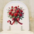 thumbnail image 1 of Calcomanía de pared de la calcomanía del baño de rosas para el bouquet para el baño decorativo de accesorio multifuncional 27.5x29.5cm pegatina de, 1 of 8