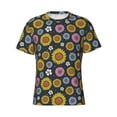 thumbnail image 3 of Naloa Colorful Sunflowers Men's T-Shirt Sport T-shirt Men's Basic Tee Casual Men's Shirt, Round Neck, Short Sleeves - Small, 3 of 5