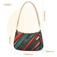 thumbnail image 3 of FORMRS Womens Shoulder Bag with Chain Strap Clutch Purse Cute Tote Handbag, Green Stars Abstract, 3 of 7