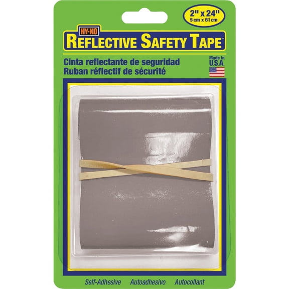 HY-KO Products Tape-3 Reflective Adhesive Strips, 4" x 24", White
