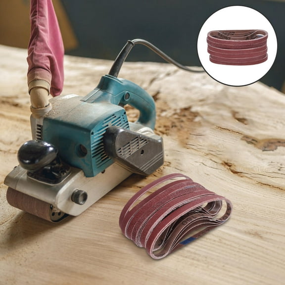 Raindrops 30 Pcs Mini Belt Sanding Machine Detail Sander Sandpaper Brown