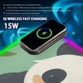 thumbnail image 2 of Cartoon Cute Panda Wireless Charging RGB Gaming Mouse Pad Large Keyboard Mat Rubber Base 13 Light Modes, 2 of 6