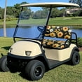 thumbnail image 2 of Uorisanigo Sunflower Butterfly Golf Seat Cushion Soft Comfortable Golf Cart Seat Cover Replacement Non-Slip Cushion and Backrest Pad for EZGO TXT RXV/Club Car DS Easy to Clean, 2 of 7