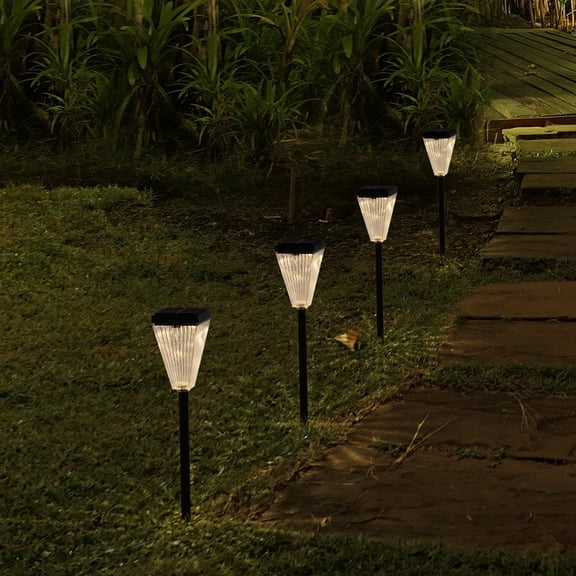 Solar Pathway Lights – 2-in-1 Outdoor LED Garden Lights, 2 Light Modes (Warm/Cool), Waterproof for Yard Patio Walkway