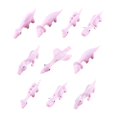 thumbnail image 1 of 10 piezas de dinosaurio de dedo, juguete de dinosaurio para fiesta, juguetes de dinosaurio para cumpleaños Violeta, 1 of 9