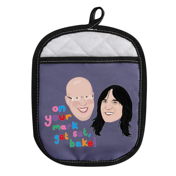 Divertido regalo para hornear en You Mark Get Set Bake Oven Pads Porta ollas con bolsillo (¡obtén Set Bake! Color)