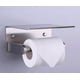 thumbnail image 3 of CHAO Soporte para papel higiénico, soporte para papel higiénico montado en la pared con estante de almacenamiento, autoadhesivo, aluminio (plateado), 3 of 5