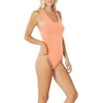 thumbnail image 3 of Womens Cotton One Piece Racerback Tank Bodysuit, 3 of 7