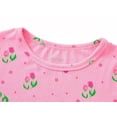 thumbnail image 2 of Beezizac Cute Pink Tulip Pajamas for Baby/Toddler/Little Girls Snug-Fitting Long Sleeves & Pants PJ Set Size 2T, 2 of 7