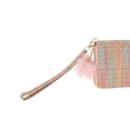 thumbnail image 5 of Unique Bargains 1 Pc Coin Purse Wallet Portable Woven Plush Pom Zip Coin Purse Pouch Pink, 5 of 5