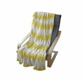 thumbnail image 4 of Yellow Chevron Soft Flannel Fleece Throw Blanket, Old Fashioned Sharp Zigzag Stripes Geometric Sunny Summer Motif, Cozy Plush for Indoor and Outdoor Use, 60" x 80", Earth Yellow White, by Ambesonne, 4 of 6